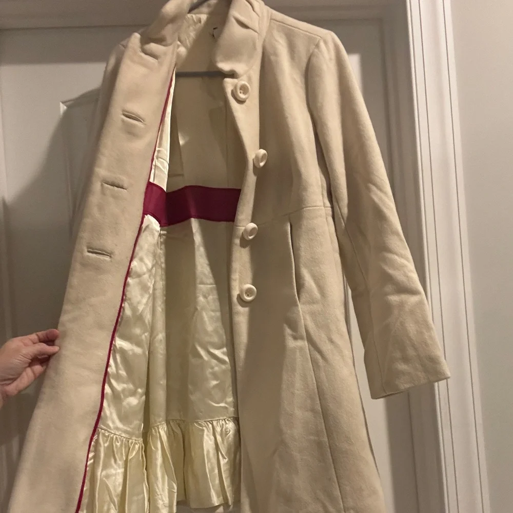J. Crew Cream Wool winter Coat - Picture 5 of 9